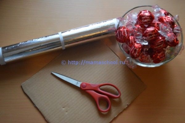 сердце из конфет своими руками