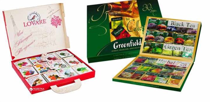 Чай в пакетиках подарочные варианты